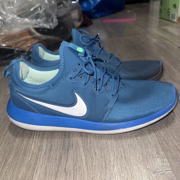 Nike Mens Roshe Two 844656-402 Industrial Blue White Athletic Shoes Size 12 - Picture 1 of 7